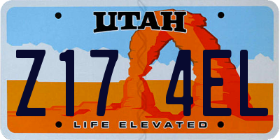 UT license plate Z174EL