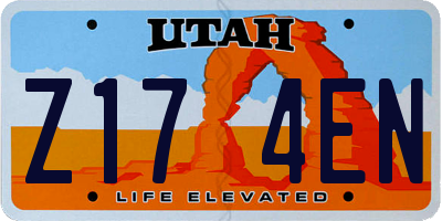 UT license plate Z174EN