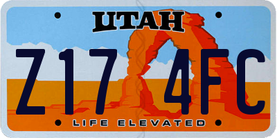 UT license plate Z174FC
