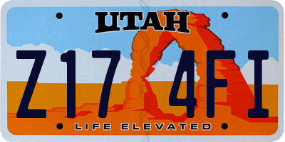 UT license plate Z174FI