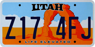 UT license plate Z174FJ