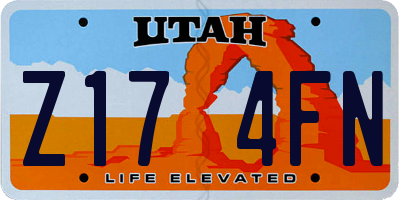 UT license plate Z174FN