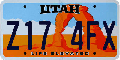 UT license plate Z174FX