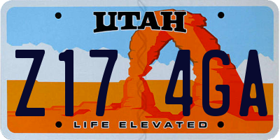 UT license plate Z174GA