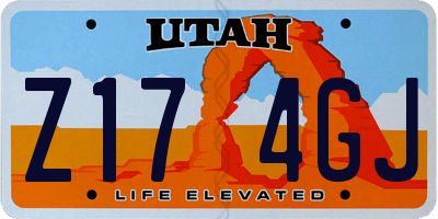 UT license plate Z174GJ