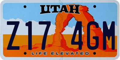 UT license plate Z174GM