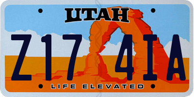 UT license plate Z174IA