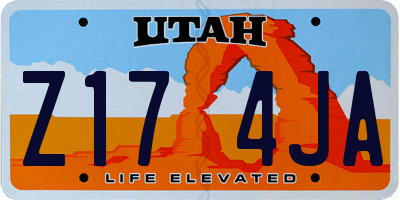 UT license plate Z174JA