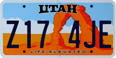 UT license plate Z174JE