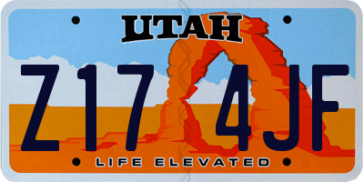 UT license plate Z174JF