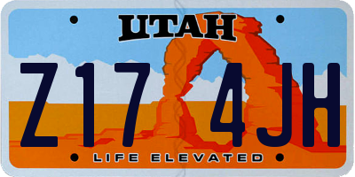 UT license plate Z174JH