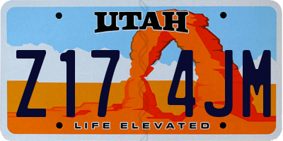 UT license plate Z174JM