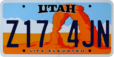 UT license plate Z174JN