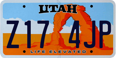 UT license plate Z174JP