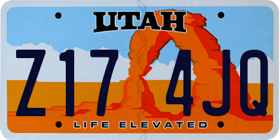 UT license plate Z174JQ