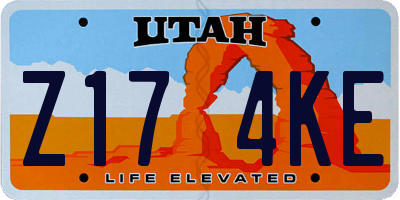UT license plate Z174KE
