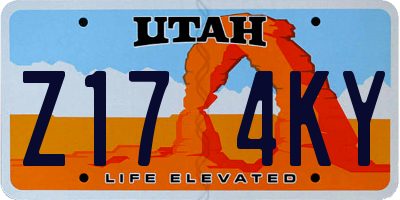 UT license plate Z174KY