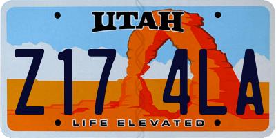 UT license plate Z174LA