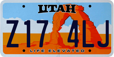 UT license plate Z174LJ