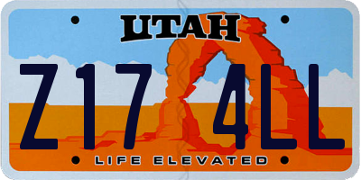 UT license plate Z174LL