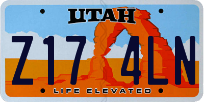 UT license plate Z174LN