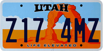 UT license plate Z174MZ