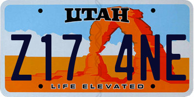 UT license plate Z174NE