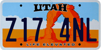 UT license plate Z174NL