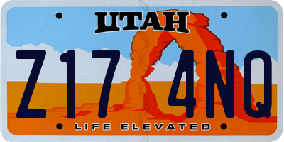 UT license plate Z174NQ