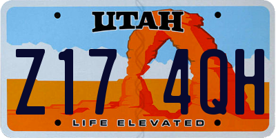 UT license plate Z174QH