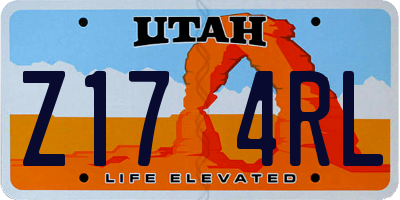 UT license plate Z174RL