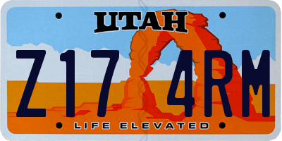 UT license plate Z174RM
