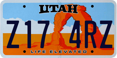 UT license plate Z174RZ