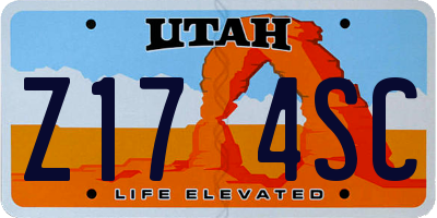 UT license plate Z174SC