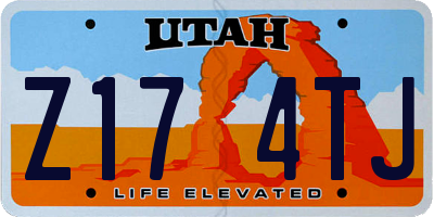 UT license plate Z174TJ