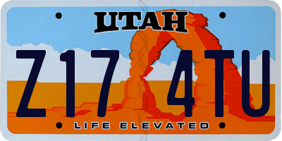 UT license plate Z174TU
