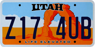 UT license plate Z174UB