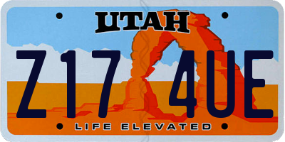 UT license plate Z174UE