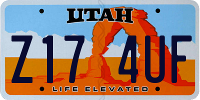 UT license plate Z174UF