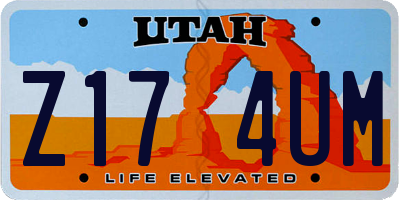 UT license plate Z174UM