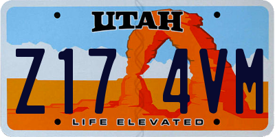 UT license plate Z174VM