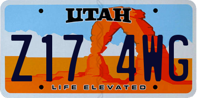 UT license plate Z174WG