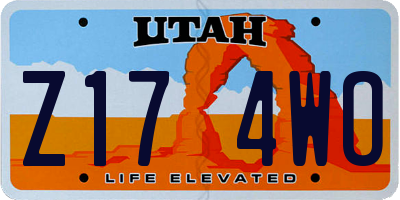UT license plate Z174WO