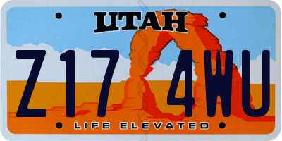 UT license plate Z174WU