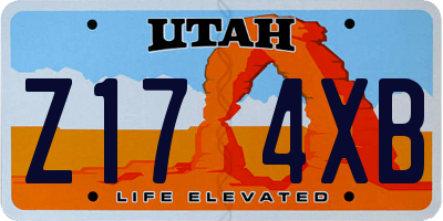 UT license plate Z174XB