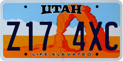UT license plate Z174XC
