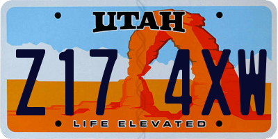 UT license plate Z174XW