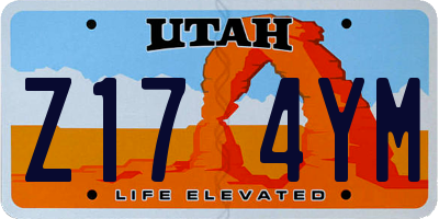 UT license plate Z174YM