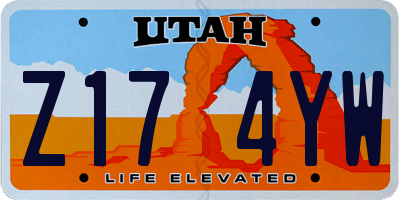 UT license plate Z174YW