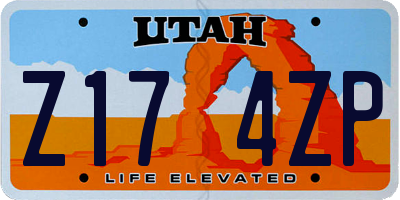 UT license plate Z174ZP